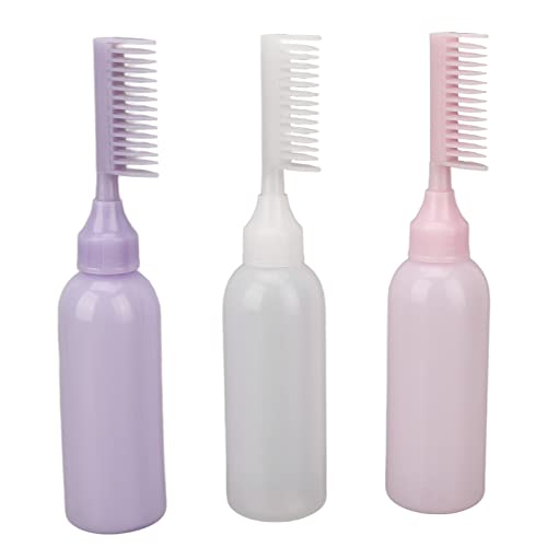 ZJchao Oil Applicator, Root Comb Applicator 3 Pcs Plastic Dye Dispensing for Shops and Beauty Salons