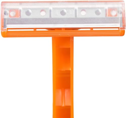 Razor, Single Edge, Orange Handle, Clear Plastic Guard, 100/bx, 20 bx/cs