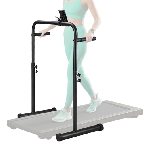 Leinuosen 24.4 Inch Handle Bar for Walking Pad Only with Phone Holder Stainless Steel Increase Height Walking Pad Handle Bar Adjustable Handrail Height from 38.58 to 47.24 Inch