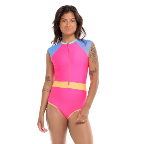 Body Glove Women's Stand Up Zip Front Paddle One Piece Swimsuit with UPF 50+