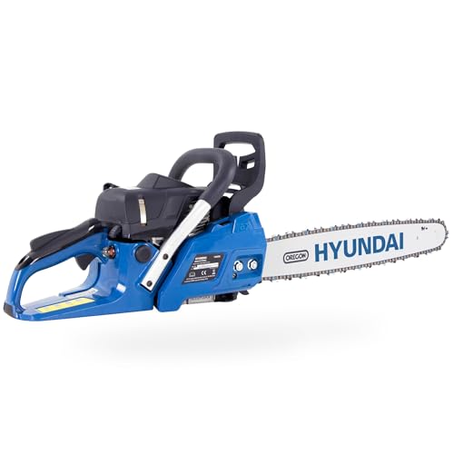 HYUNDAI Benzin-Kettensäge CS5620G | 51 cm/20 OREGON Schwert und Kette | Motorsäge Motorkettensäge Benzinsäge | Hubraum 56 cm | 3.2 PS Leistung | inkl. Werkzeugset