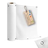 Crisalide® Telo Coprente Frangivista Ultra in PVC 260 gr/m², Occhielli ogni 50 cm, Impermeabile UV, per Balcone Recinzione Ringhiera Giardino (Bianco, 90 * 300 Cm)