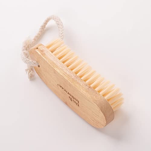 Image of The Better Home Sneaker Cleaner Wooden Shoe Brush | Loop for Hanging | Shoe Cleaner | Shoe Brush For Leather Shoes | Washable Bristles | Soft Bristles Effective In Removing Dry Dust & Dirt