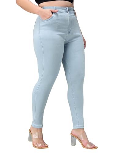 Image of Miss Chase A+ Women's Wide-Leg High Rise Regular Length Stretchable Denim Jeans