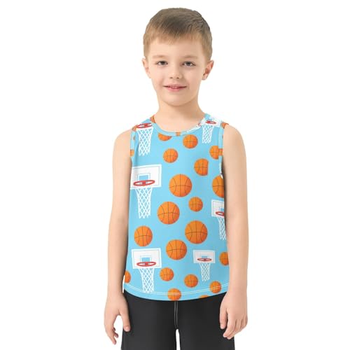 J JOYSAY Basketball Hoop Ball Boys Tank Top Sleeveless Muscle Shirts Quick Dry Kids T-Shirts 3-15T2
