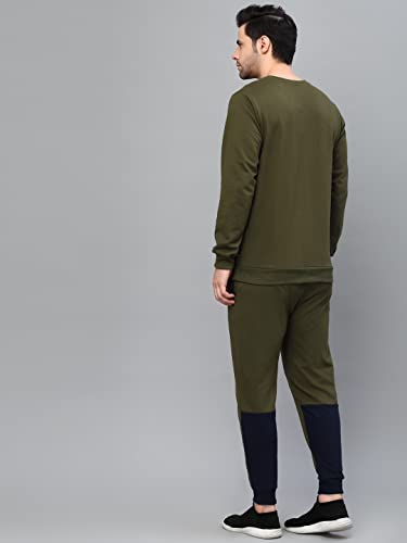Image of Rigo Round Neck Full Sleeve Terry Track Suit For Men | Regular Fit Plus Sizes Tracksuit for Men's | Co-ord Set For Men
