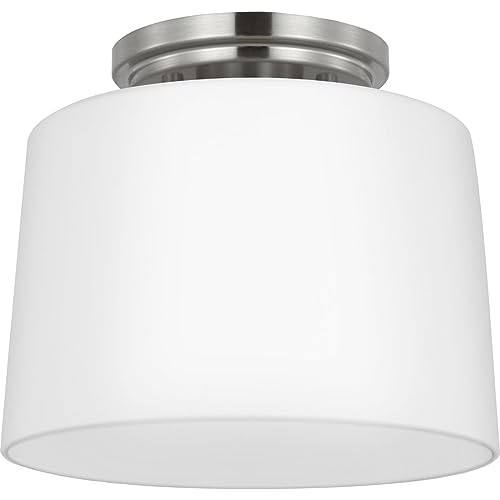 Progress Lighting P350260-009 Adley - 1 Light Flush Mount in Contemporary Style-7.37 Inches Tall and 8.62 Inches Wide, Finish Color: Brushed Nickel by Progress Lighting - Used condition - US$28.97