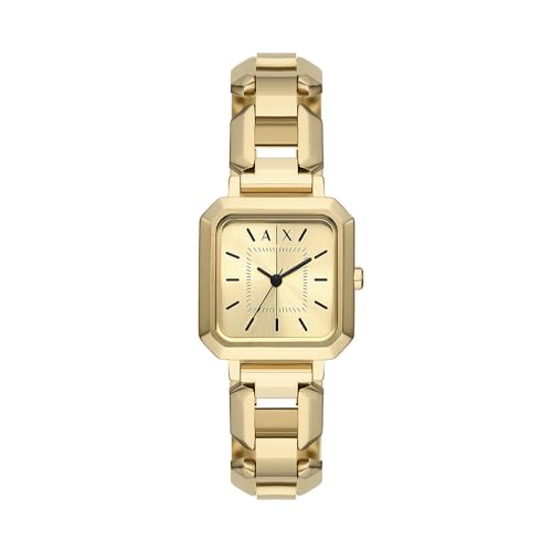 Armani Exchange Orologio da donna, Quarzo Movimento a tre lancette e cassa da 27 mm con cinturino in acciaio inossidabile