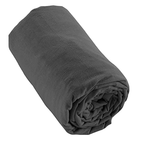Drap Housse Flanelle 140 x 190 cm Candice Anthracite