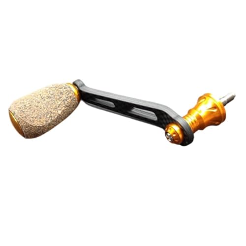 FACAIIO Carrete giratorio de fibra de carbono, mango basculante de un solo brazo con rodamientos, 70 mm de longitud, 55 mm de distancia entre ejes, para Stella/Stradic/Ultegra/Sahara/Sephia