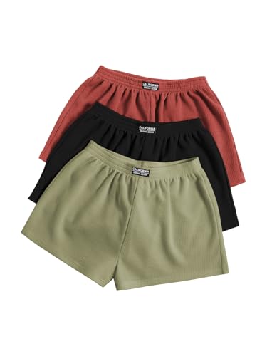 Image of SOLY HUX Women's Summer Shorts 3 Packs Casual Comfy Shorts Sets