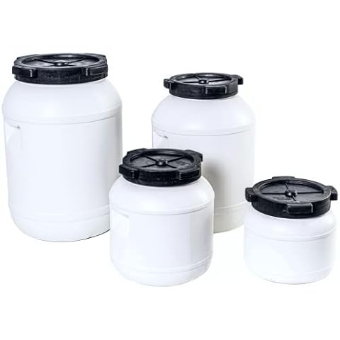 MIKONI Plastic Barrel 20/30/65 L, Lid, Fermentation Container, Lid Barrel, Rain Barrel (30 L) Cover