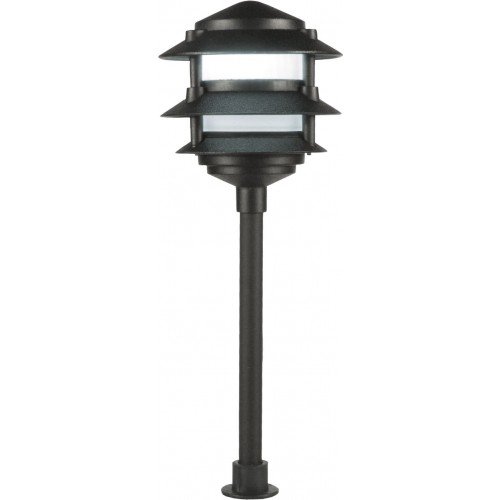 L2030B-C-BK-CW LED OUTDR 3-Tier PGODA CLR Lens CST AL, 12V, 4700K-BLK
