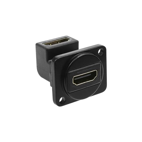 Pasacables HDMI hembra de aluminio anodizado con chasis D-Shape resistente