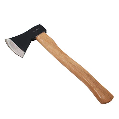 JXE JXO 15.7" Throwing Axe Chopping Axe Camping Hatchet - Carbon Steel Hickory Handle, Great for Axe Throwing, Camping, Survival, Outdoors and Chopping
