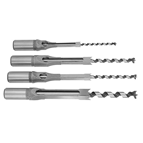 Juego de 4 brocas para madera con agujeros cuadrados miniatura 7