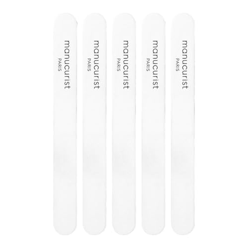 Juego de 5 Limas de Uñas Profesionales – Limas de Doble Cara 100/180 – Kit de Limas Reutilizables – Limas para Uñas de Mujer – Respetuosas con la Placa Ungueal