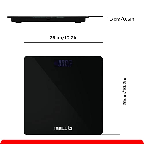 IBELL BS260M Digital Weighing Scale for Body Weight with 5-Year Warranty | Ultra-Light Tempered Glass Bathroom Scale (180 kg) - Image 6