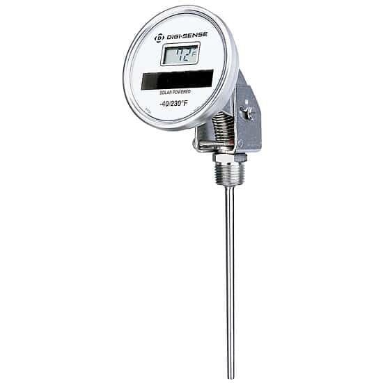 Digi-Sense Solar-Powered Adjustable-Angle Fahrenheit Thermometer; 2.5 (in) L