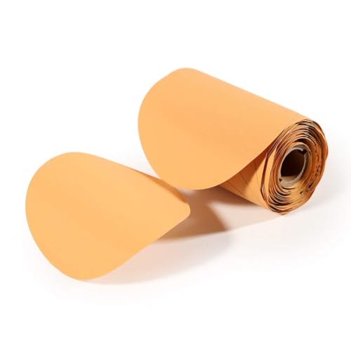 Image of SPEEDWOX 100 Pcs 400 Grit 5 inch Round Sanding Discs Sandpaper Roll | Adhesive Back PSA Sticky Back, No Hole, Stick and Sand Sandpaper for Wood, Auto Body Repair Marine Paint Metal and Plastics