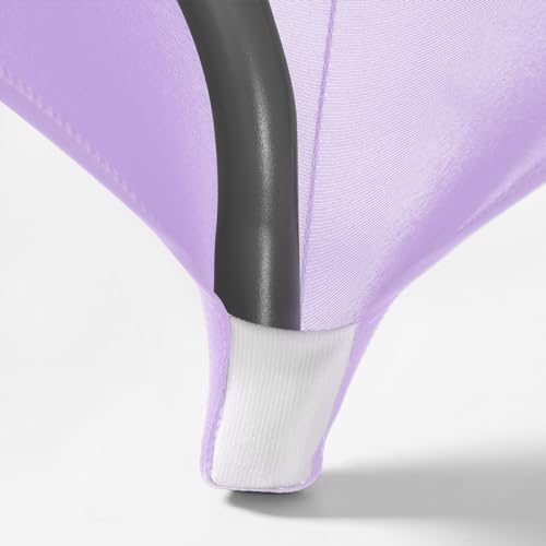 Image of Peomeise 4FT Spandex Table Cover Rectangular Stretch Spandex Tablecloth (Lavender,4FT)