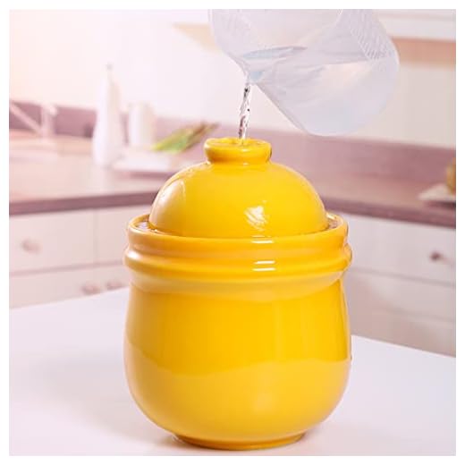 Mini kimchi burkar, keramik förtjockad stor storlek, surkålburkar, hushållens förseglade pickles kimchi burkar, pickles burkar, for mat servering, flerfärgsalternativ (Color : Yellow)
