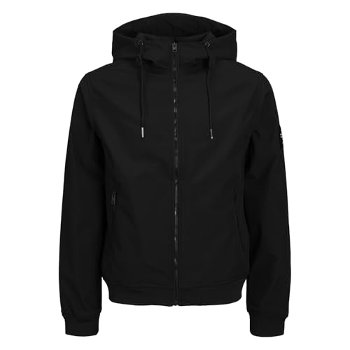 JACK & JONES JJEBASIC SOFTSHELL HOOD NOOS Männer Kapuzenjacke schwarz L 100% Polyester Streetwear