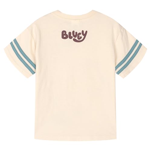 Image of Bluey Drop Shoulder T-Shirt and Shorts Outfit Set Toddler to Big Kid Sizes (2T - 10-12)