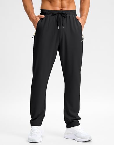 Pudolla Men's Lightweight Hiking Pants Quick-Dry Outdoor Sweatpants with Zipper Pockets for Casual Travel Athletic Workout2