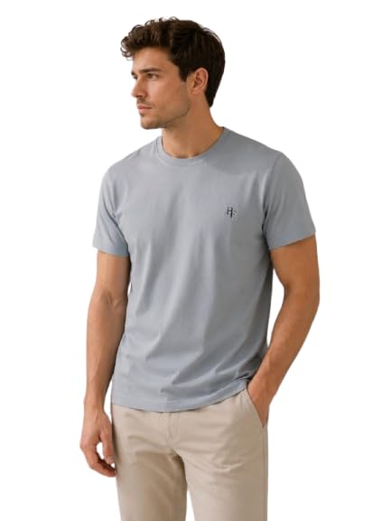 Image of BLUE FOG Summer Casual Wear Regular Fit Cotton Blend Half Sleeve Round Neck |T-Shirt for Men's(101)