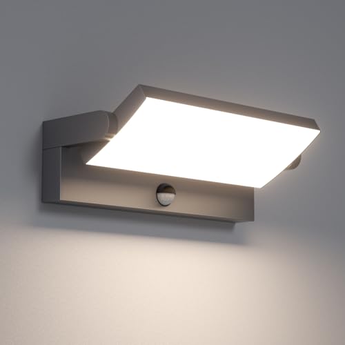 Klighten 45W Applique Exterieur avec Détecteur de Mouvement, Lampe Murale avec LED Panneau Rotatif, IP65 Éclairage Exterieur Moderne pour Entrée Terrasse,...