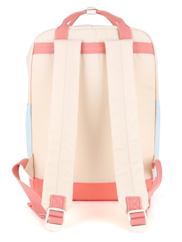 himawari Laptop Backpack for Women, 14.9 Inch,Large Capacity College Bookbag for School, Waterproof Casual Daypack for Travel-1088-05#Pink&Blue3