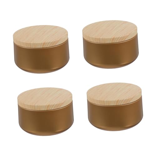 PERSELOSO 4Pcs Tinplate Candle Cans with Lids Travel Storage Containers for DIY Scented Candles Present Boxes for Parties and Special Occasions