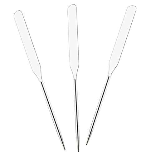 Healeved Cosmetic Mixing Spatula Tool Set 3pcs Makeup Blender Brush Nail Palette Steel Spatula for Foundation Mixing Palette