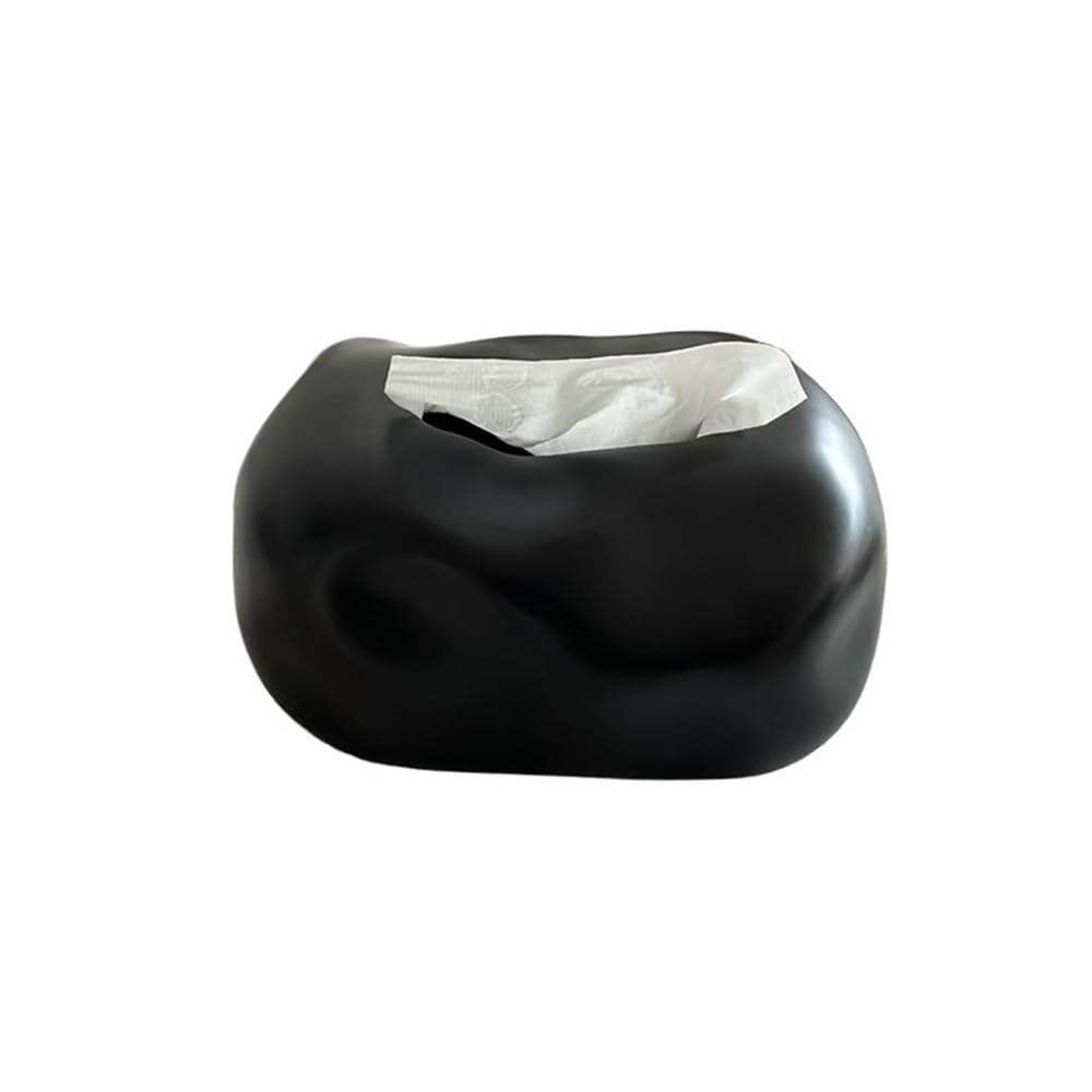 Portafazzoletti con nuvola astratta, copertura in ciottoli irregolari for decorazioni domestiche minimaliste(Black)