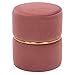 Produktbild Duhome Sitzhocker Hocker Rund Polsterhocker Schminkhocker edles Design 9123, Farbe:Rosa, Material:Samt