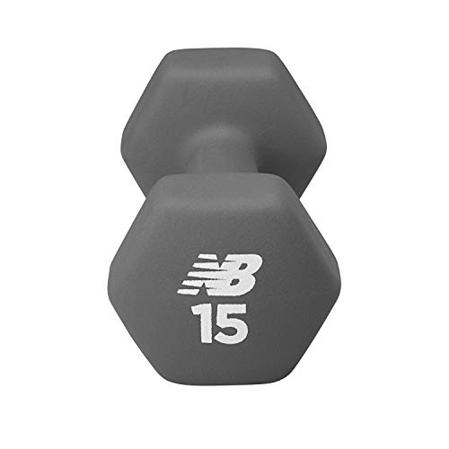 New Balance Dumbbells Hand Weights (Single) - Neoprene Exercise & Fitness Dumbbell for Home Gym Equipment Workouts Strength Training Free Weights for Women, Men (15 Pound), 15lb by New Balance - Used condition - Image 3