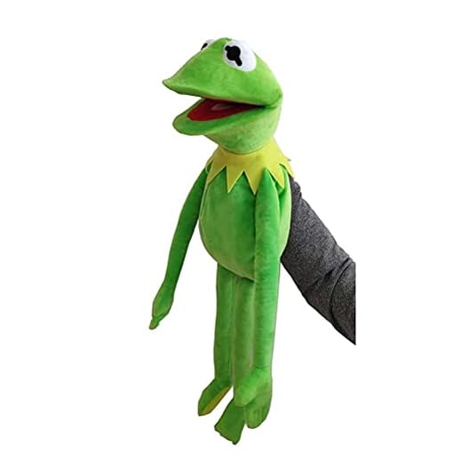 FAKKA Dibujos Animados de los Muppets Kermit Frog Juguetes de Peluche 60cm Rana marioneta de Mano Anime Frog Show Juguetes de Peluche bebé niños Regalo de cumpleaños