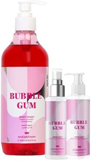 مجموعة علكة فقاعات من سول اند مور - سبلاش 120 مل، لوشن 120 مل، جل استحمام 500 مل