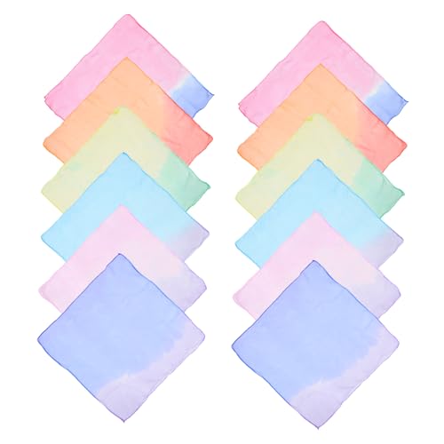 Totority Dance Scarves for Kids 12pcs Play Scarves for Children's Stage Performance