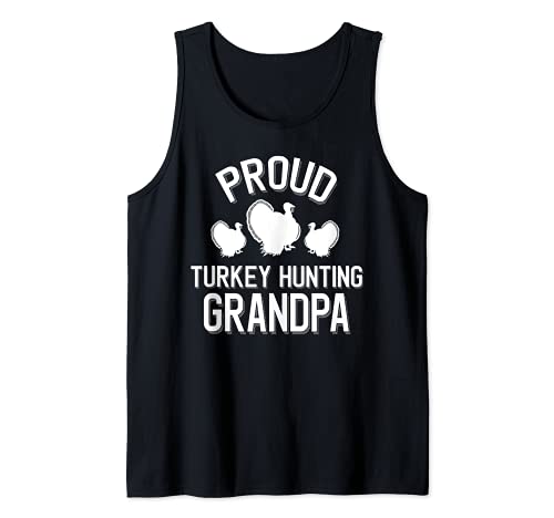 Uomo Proud Turkey Hunting Grandpa Cute Turkey Hunt Canotta