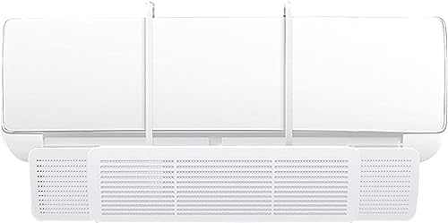 エアコン風よけ壁掛け式エアコンルーバーエアコン用カバー風向き調整板風除け暖房冷房多機種対応簡単取り付け(58-92cm) エアコン風除けカバー エアコン用風よけ板 エアコンカバー 通気孔付き 冷房/暖房に対応 安定性よい 耐久ABS素材 軽量 多機種エアコ
