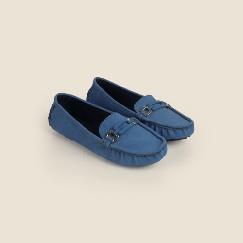 Image of Metro Women's Beige Slip On Closure Casual - Loafers with Flat Sole