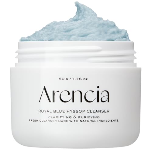 Arencia Hyssop - Exfoliante y exfoliante facial iluminador y de limpieza profunda, todo tipo de piel, para filamentos sebáceos y puntos negros (50 g)