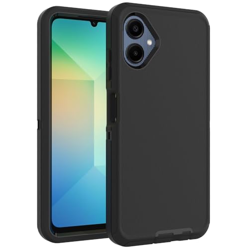 Image of Case for Galaxy A06, Heavy-Duty Tough Rugged Shockproof Drop Protective Cover Cases for Samsung Galaxy A06, Black
