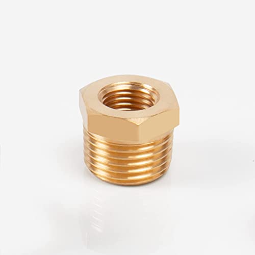 Bathace Brass Reducer Hex Bushing Threaded Pipe Fitting, Heavy Duty Threaded Pipe Fitting Adapter thumb #4