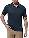 Rdruko Men's Quick Dry Golf Polo Shirts with Pocket Short Sleeve Athletic Casual Collared T-Shirt(Navy, US XL)