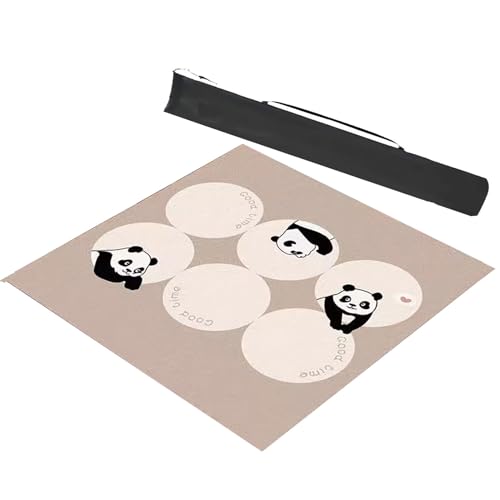 Tapete cuadrado para mesa de mahjong con bolsa portátil miniatura 1