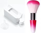 Chunmeng White Nail Powder Recycling Box With Scoop Nail Art Box Nail Art Accessories Makeup Tool Powder Glitter Saver Nail Art Accessories Makeup Tool