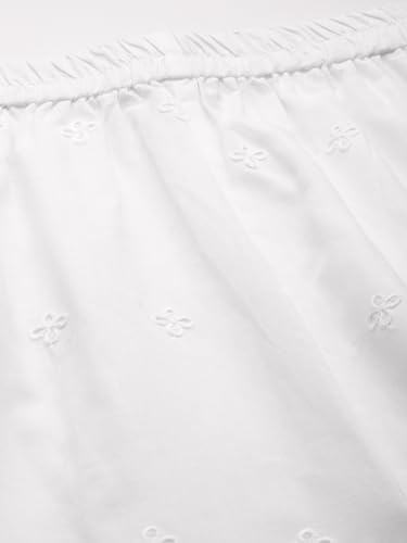 Image of feranoid White Chicken Embroidred Cotton Regular Fit Palazzo